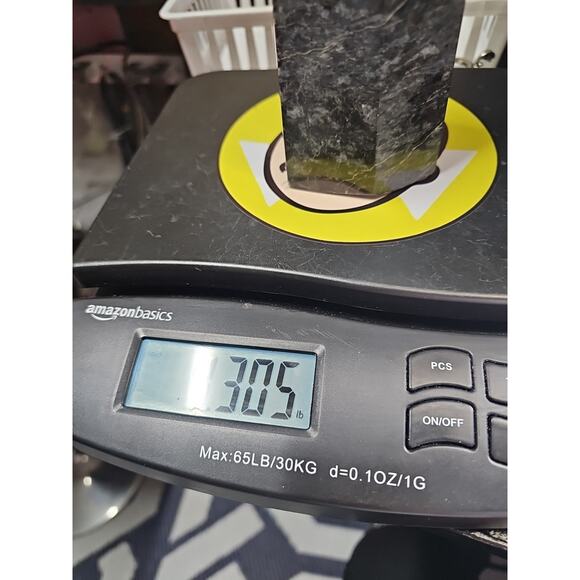 4.3lb Arfvedsonite Garnet Blue Flashes Crystal Point Tower Polished - Picture 5 of 7